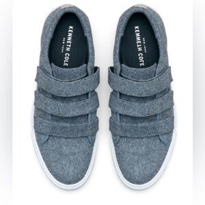 Kenneth Cole New York Kingvel Low Top Velcro Gray Fabric Casual Sneakers Size 5M